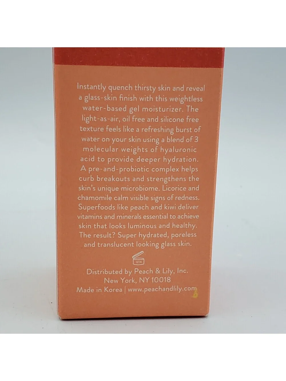 PEACH & LILY Glass Skin Water Gel Moisturizer 1.69oz/50ml NEW IN BOX